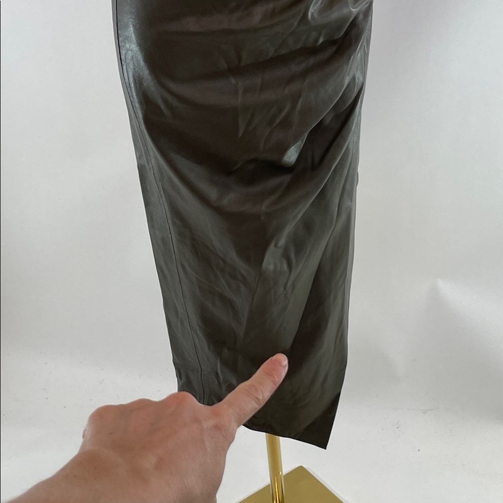 Jason Wu x RTR Green Leather Pencil Skirt, 2 - Picture 8 of 10